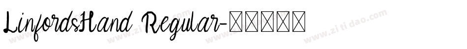 LinfordsHand Regular字体转换